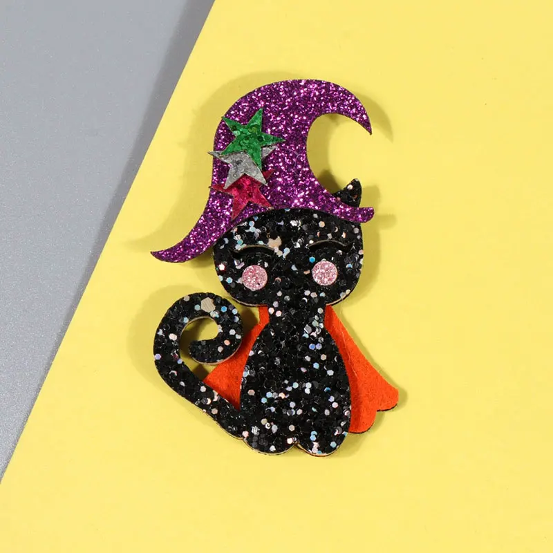100 Stück Halloween-Zauberer-Katzen-Schleifen-Geister-Aufnäher für DIY-Kopfbedeckungen, Accessoires, Party-Kostüm-Dekorationsmaterialien – Detail 6