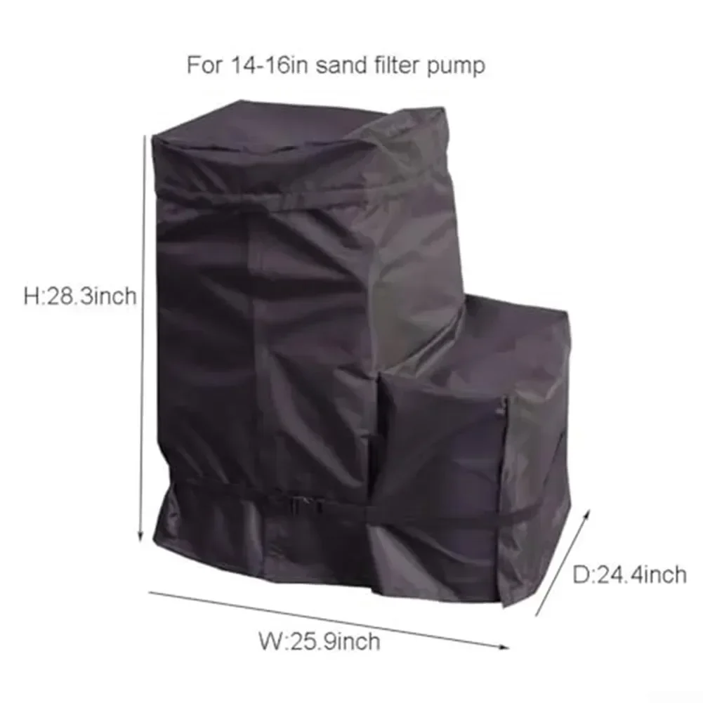 1pc Pool Pump Cover For-INTEX 14-16 Inch Sand Filter Waterproof Outdoor Garden 420D Pool Sewage Sand Filter Pump Covers images - 6