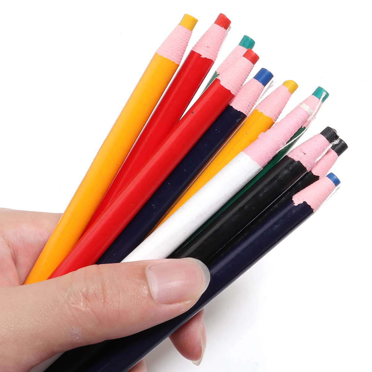 6pcs/lot Peel off Colors Marker Pencils Water Wash Scratching Crayon with For Marking Sewing Fabrics tools