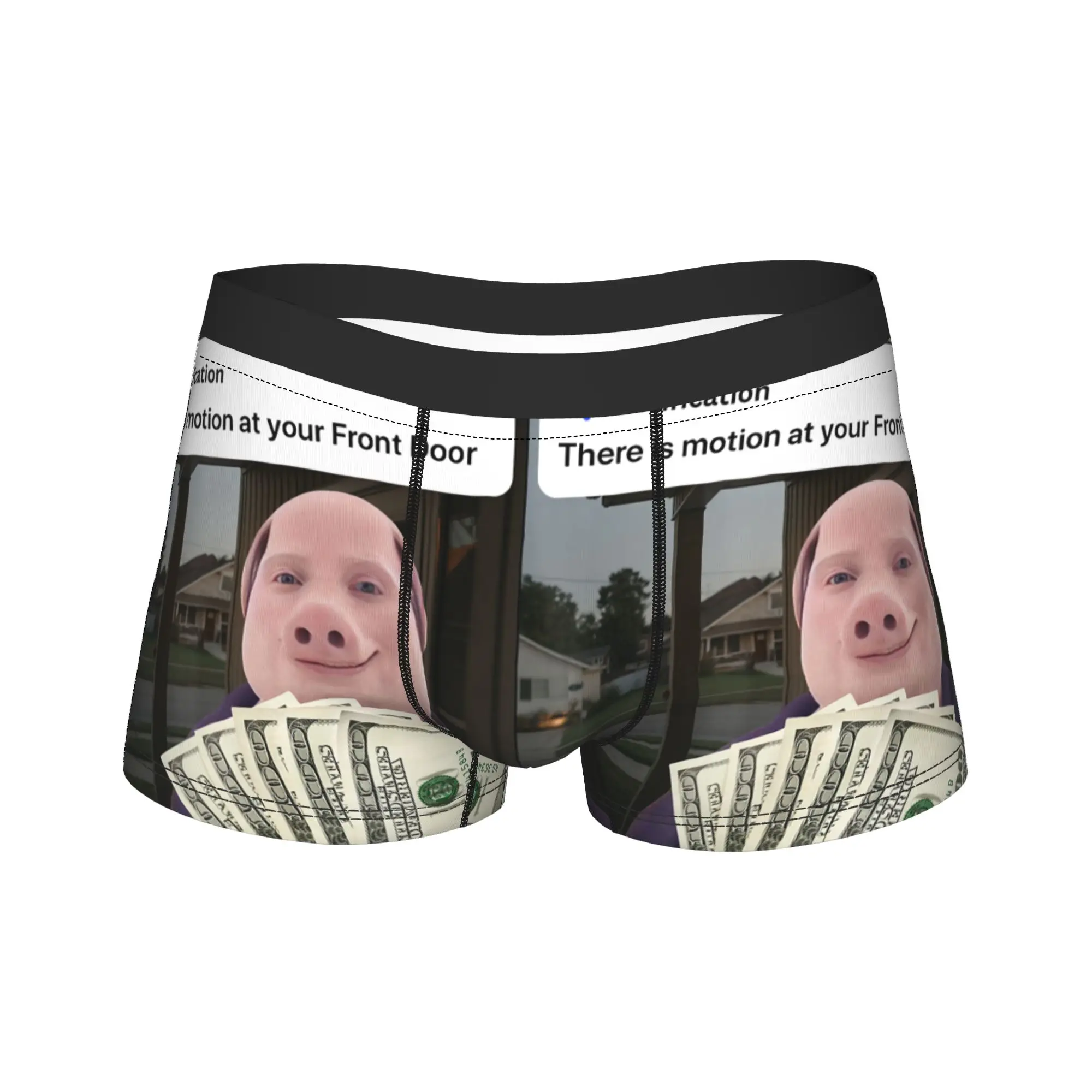 

John Pork There is Motion at Your Front Door Brainrot Memes Underwear Print Boxer Shorts Men Underpants Boxer Brief Gift