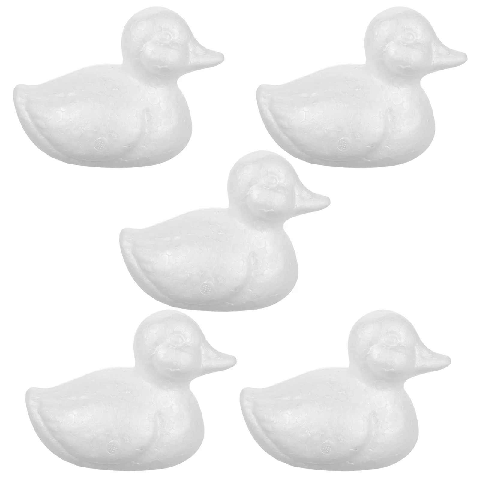 5 pçs patos branco poliestireno ornamento para projetos de artesanato diy decorações de festa de casamento sem pintura modelagem espuma pato para flor