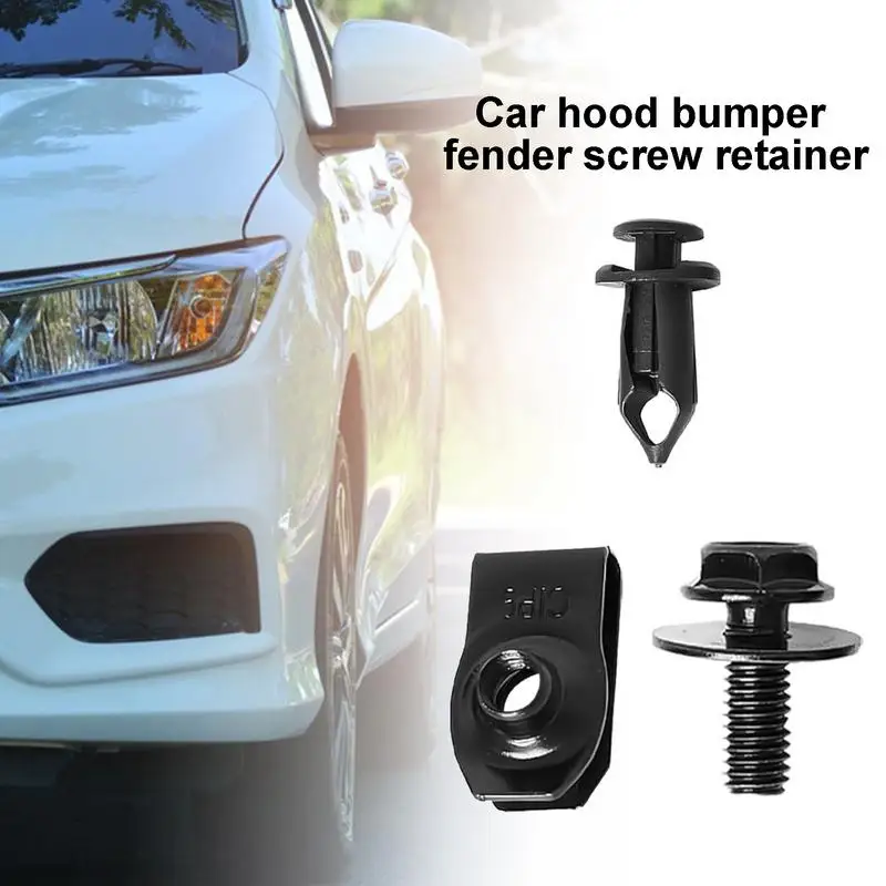 Bumper Retainer Clips Auto Bumper Extruded U-Nuts Clips Kit Automotive Hardware Bumper Clips Bumper Shield Retainer For Most