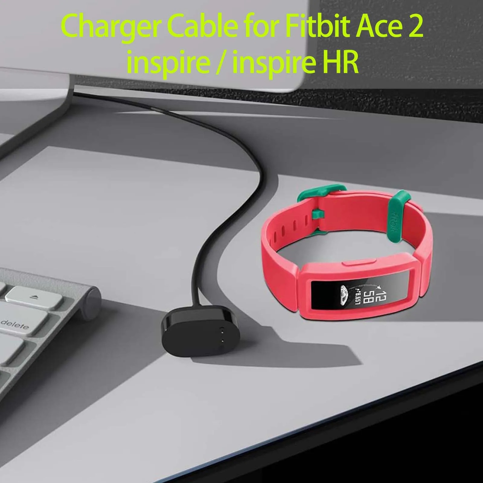 Charger for Fitbit Inspire HR, Fitbit Inspire, Fitbit Ace 2, Replacement USB Charging Cable Cord for Inspire and Inspire HR