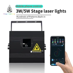 1W 2W 3W 4W 5W RGB Animation Beam Laser Light Scanner Stage Projector DJ Disco Bar Club Party Dance Wedding Christmas Effect