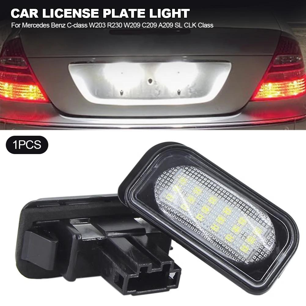 1pc Canbus LED License Number Plate Light Assembly Replacement For Mercedes Benz C-class W203 R230 W209 C209 A209 SL CLK Class