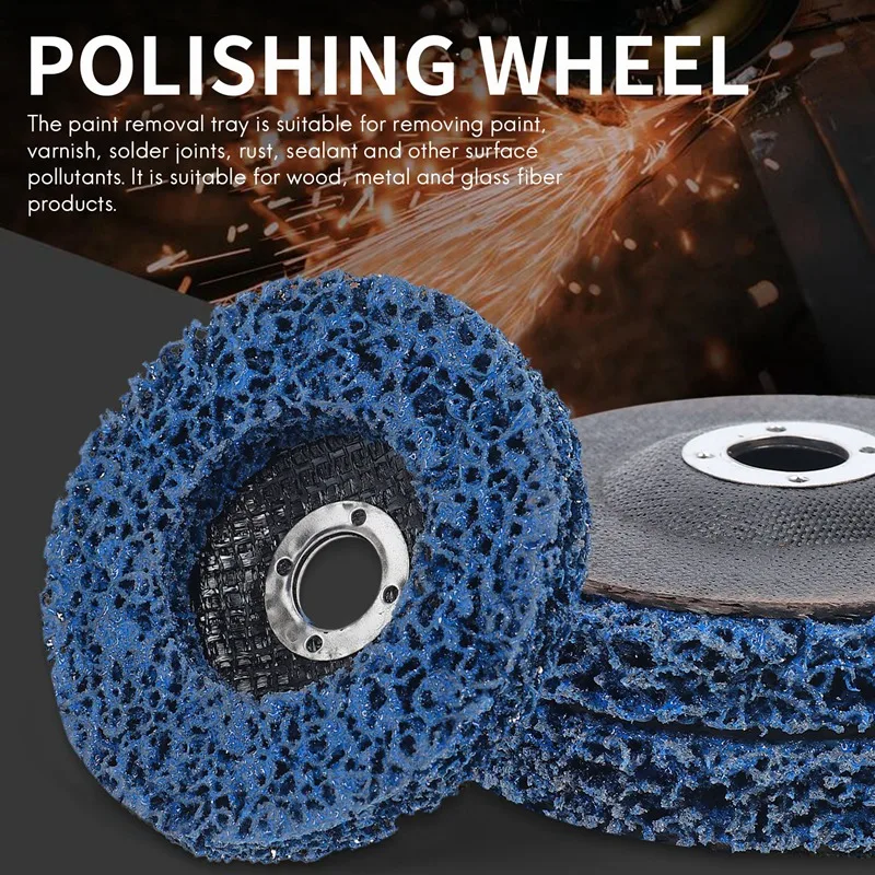 Paint Stripping Disc Wheel 3 Pcs Rust Stripper Strip Discs For 4 X 5/8 Inch Angle Grinder For Wood Metal Fiberglass