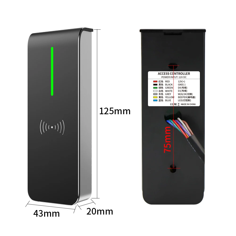 AN90R Long Range RFID Card Reader 125KHZ 13.56KHZ Proximity RFID Card Access Control Reader Wiegand26/34 output IP67 Waterproof