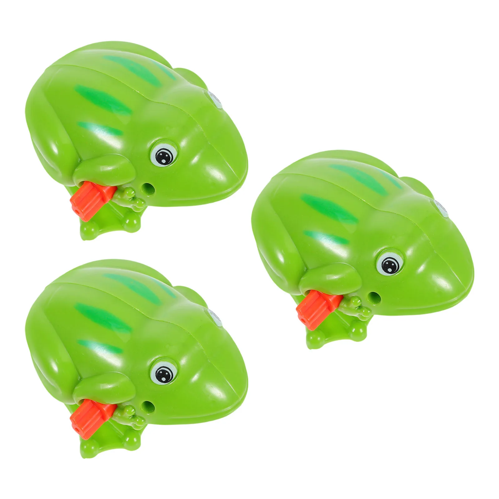 

3pcs Plastic Wind Up Frog Kids Bouncy Clockwork Spring Powered Jumping Animal No Required Children Gift