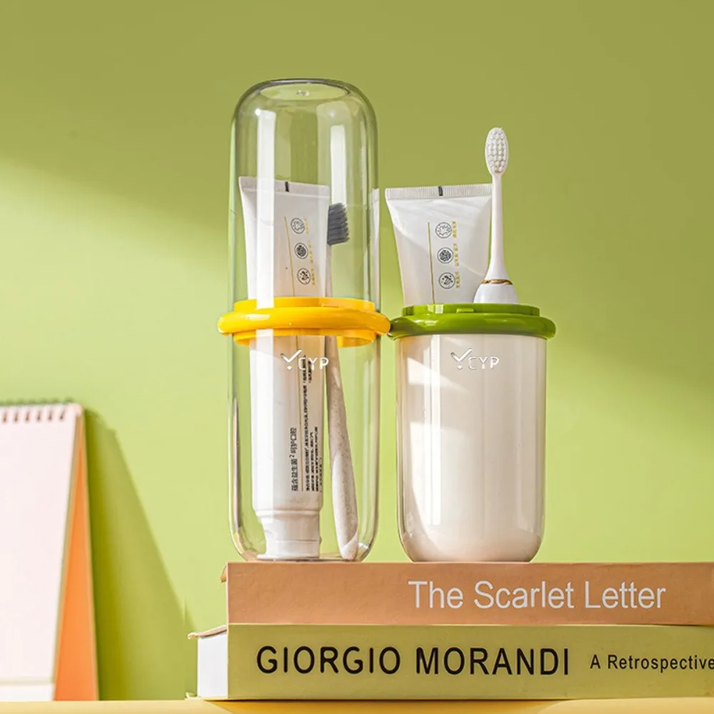 

Creative Portable Gargle Cup Waterproof Dustproof Mouthwash Cup Plastic Sealed Toothbrush Holder Bathroom Supplies