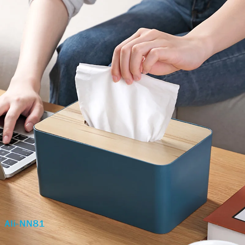 【N】Plastic Tissue Box Simple And Creative Multi-Functional Tissue Storage Box For Home Use