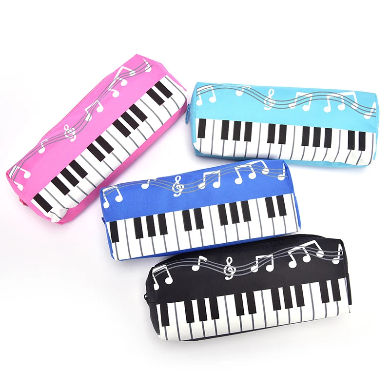 

New Music Notes Piano Keyboard Pencil Case Pen Bags Large Capacity Stationery Office Supplies
