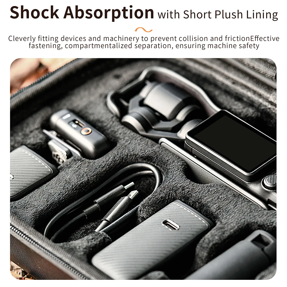 Portable Carrying Case Storage Carrying Bag Inner Custom-Designed Storage Grooves Compatible For DJI OSMO Pocket 3 Accessories