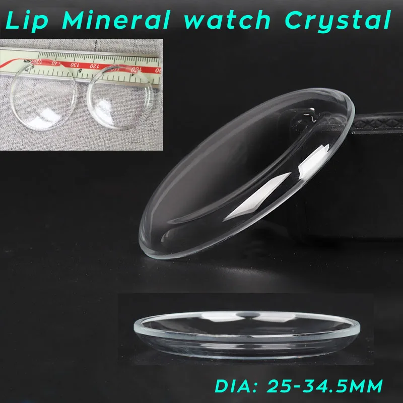 Tapa de olla de 25mm-34,5mm, cristal Mineral para reloj, cristal transparente de alto brillo, accesorios de reparación de vidrio para espejo de reloj
