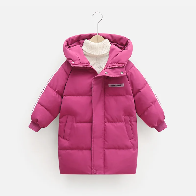 3-10 Years Winter Keep Warm Boys Jacket Thick Solid Color Detachable Hat Hooded Coat For Kids Children Outerwear