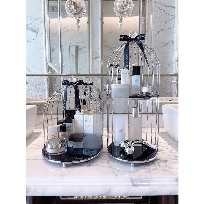 

Birdcage Cosmetics Storage Box Beauty Perfume Box Bathroom Washstand Water Milk Skin Care Products Internet celebrity Shelf
