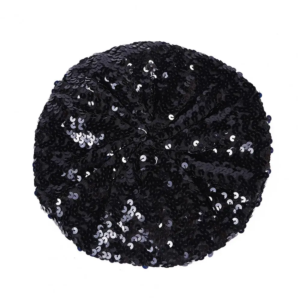 Fashion Sequin Beret Autumn and Winter New Painter Hat Street All-match Hat Women\'s Pumpkin Hat Panama Bucket Caps