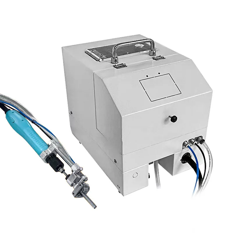 

Hand-held nut assembly machine, air-blown feeding hexagonal nut and nut implantation machine