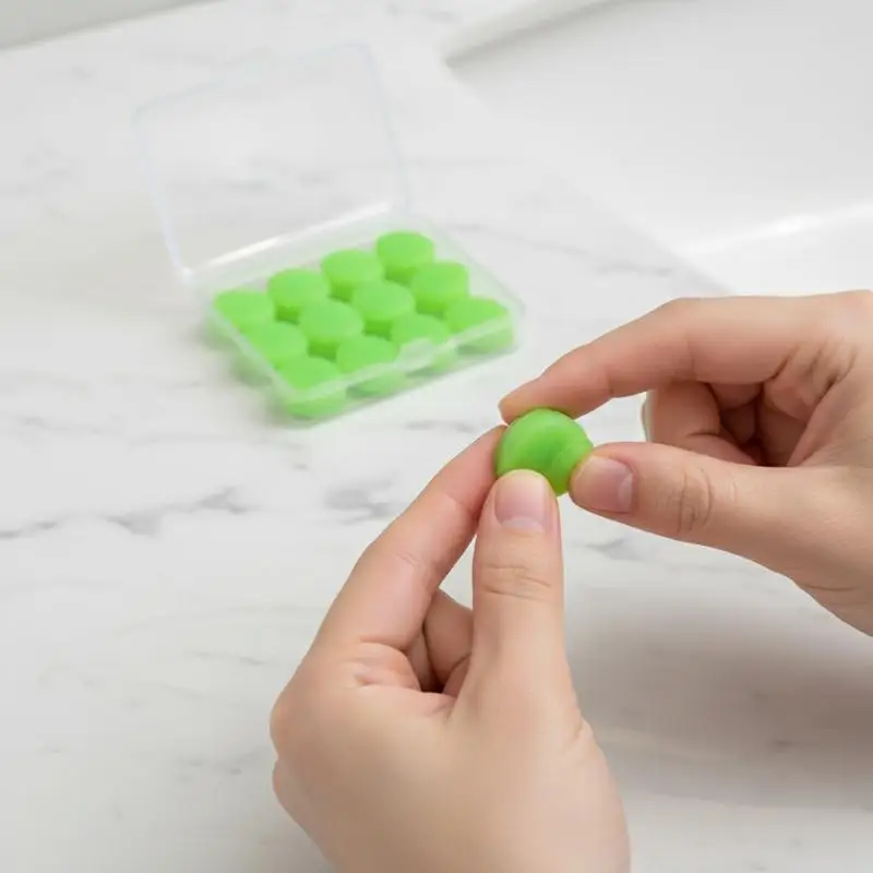 Comfortable Silicone Earplug For Sleeping Reusable Adjustable Soft Moldable Anti Snore Sleep Aid For Bedroom Office ＆ Airplane