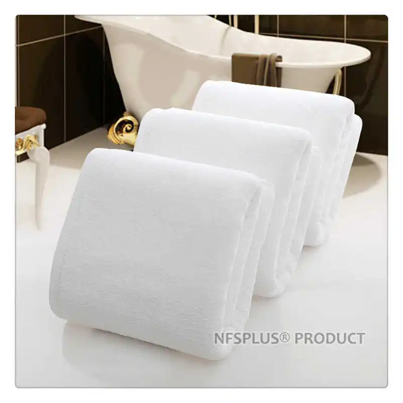 100% Cotton Bathroom Face Towel White Terry Washcloth Thick Heavy For Travel Beach Sports SPA Gym 34x75cm Hand Towels For Adults