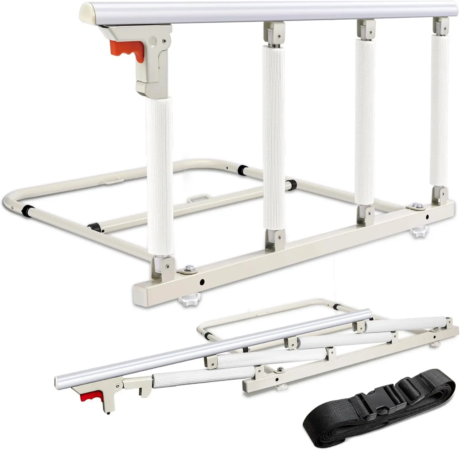 

Folding Bed Rails for Elderly Safety, Collapsible Assist Guard Rails 37x20, Fall Prevention