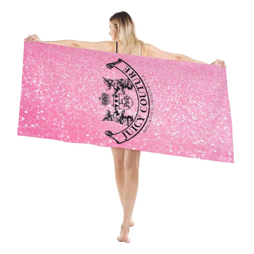 Hot-Sale-Like-Juicy-Couture-Style Beach Towel Poncho Bathing Towels Cover-ups Quick Dry Sand Free Yoga Spa Gym Pool