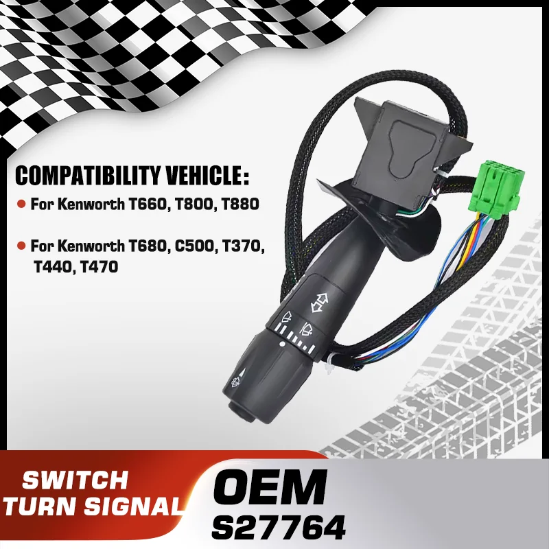 

Переключатель указателей поворота на рулевой колонке для Kenworth T660 T800 T880 Kenworth T680 C500 T370 T440 T470 S27764