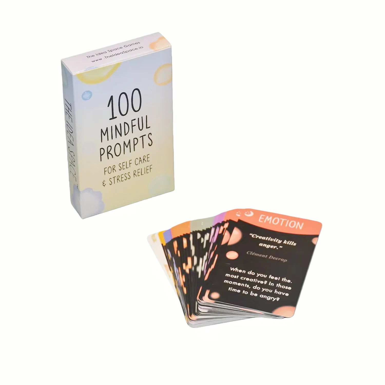 Cartes de méditation pleine conscience, 100 cartes pour l'auto-guérison et le soulagement du stress, cartes de méditation apaisantes émotionnellement, jeu de société pour la relaxation et le soulagement du stress, cadeau de vacances