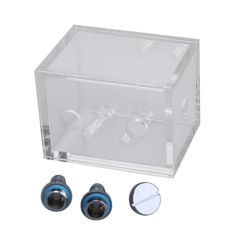 200ml G1/4 Thread Port Acrylic Water Cooling Tank Computer Water Cooled Tank Reservoir for Computer PC Water Cooling System