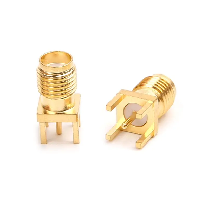 10pcs SMA Female Solder Board RF Connectors Straight Adapter