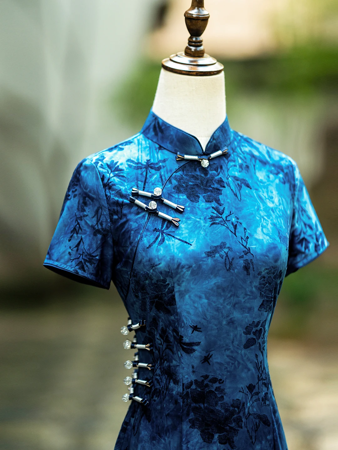 blue-young-sle-improved-dr-daily-wear-retro-high-end-small-size-absolutely-beautiful-chinese-new-sle-dr