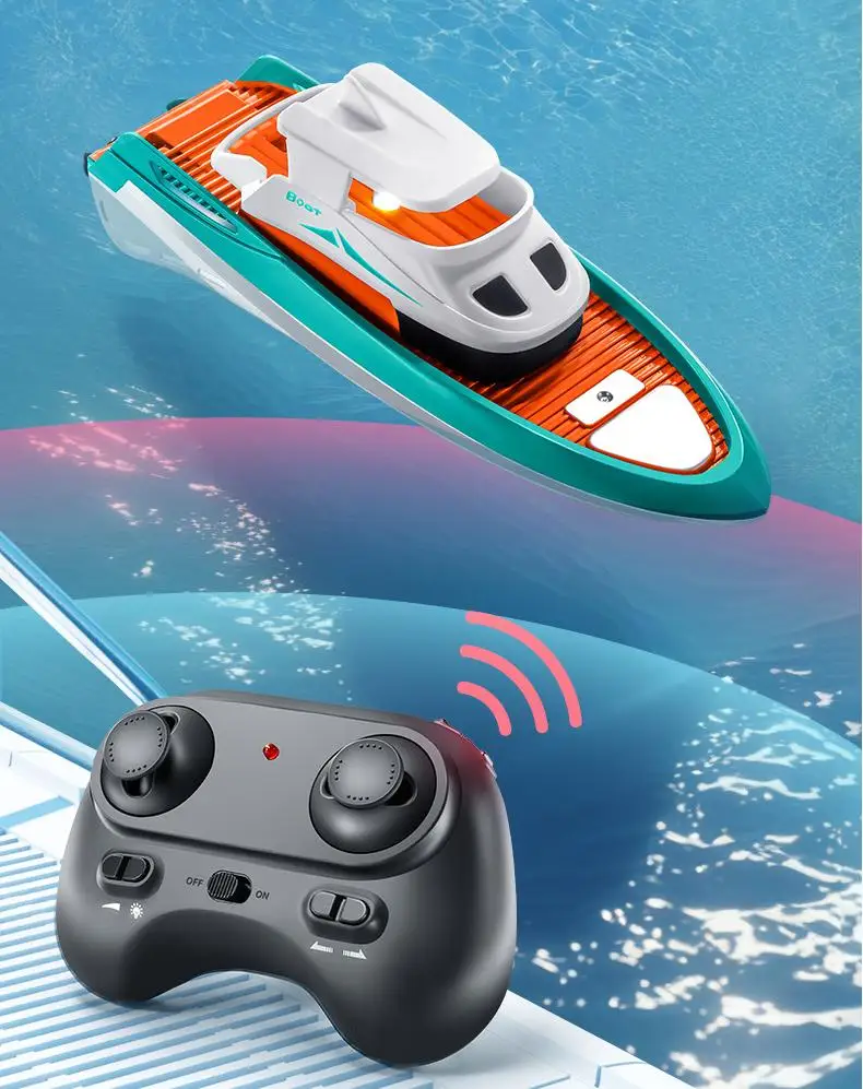 1:32 RC قارب محرك مزدوج التحكم عن بعد قارب سريع طويل المدى سباق كهربائي Tugboat نموذج في الهواء الطلق لعبة مقاومة للماء الأطفال هدية