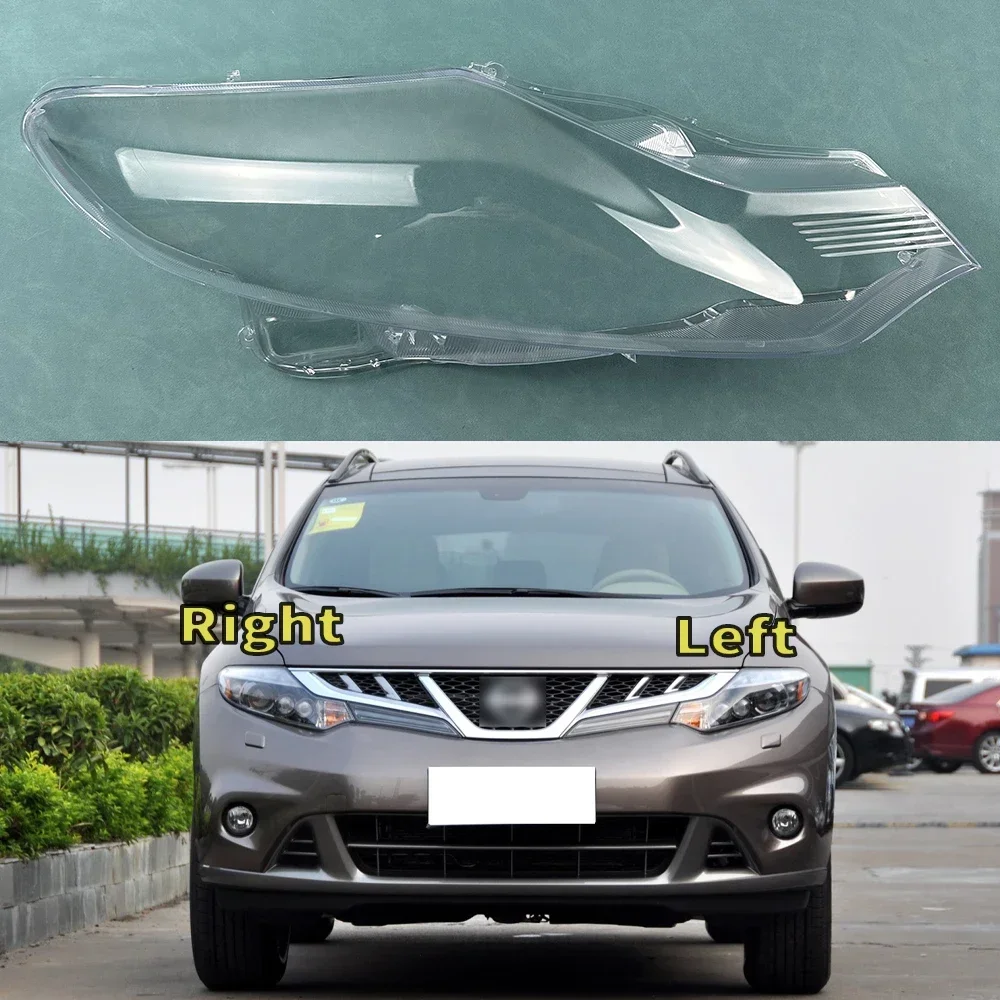 

For Nissan Murano 2009-2014 Car Accessories Transparent Headlight Shade Cover Lampshade Case Headlamp Shell Lens Plexiglass