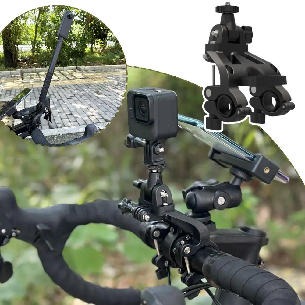 Motorcycle Bicycle Phone Holder Phone Cradle Handlebar And Rearview Mirror Mount  For Insta360 X3, X4 And Action5