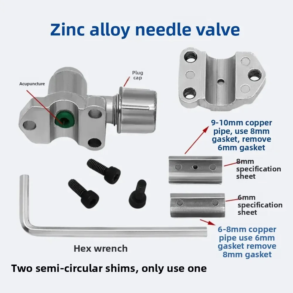 2Pcs Zinc Alloy Piercing Valve BPV-31 Fit 8-10mm Copper Tube Professional Refrigeration Fitting for Refrigerator HVAC Air