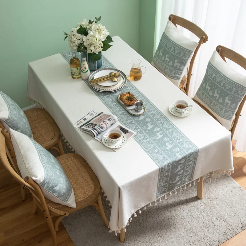 

DJ021 maozi Simple modern light luxury rectangular dining table cloth cover