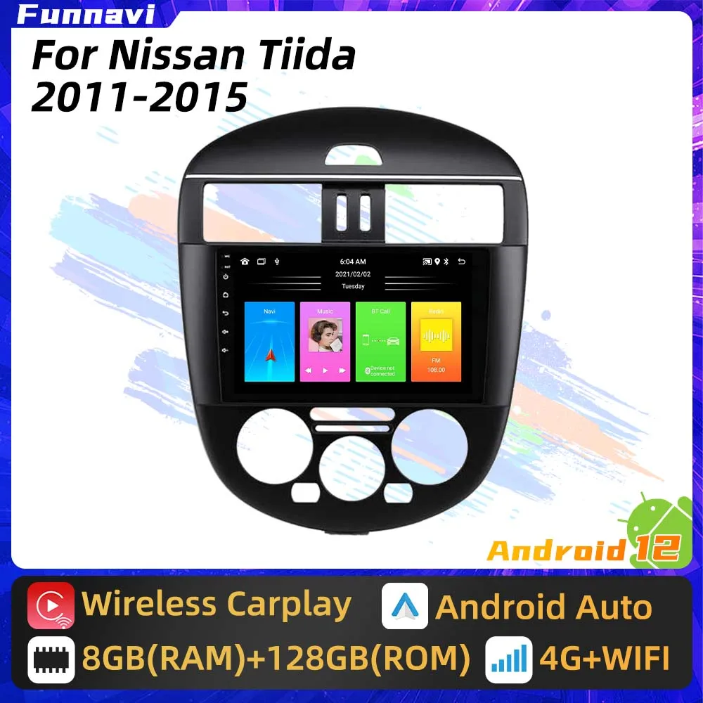 

For Nissan Tiida 2011 - 2015 2 Din Android Car Radio Stereo WIFI GPS Navigation Multimedia Touch Screen Player Head Unit Carplay