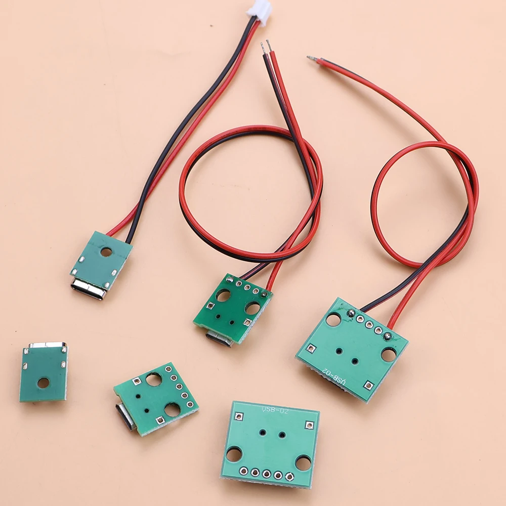 JCD 1/2/5Pcs 2A Micro/Mini USB Jack 3.1 Type-C 5V Female Connector Jack Charging Port USB Type C Socket With Solder Wire PH2.0