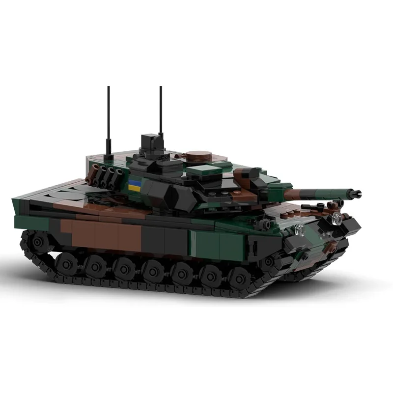 WW2 Armored Vehicle Leopard 2 Tank Bricks Model Military Educational Toys Building Blocks Sets DIy Assembled Model for Kids