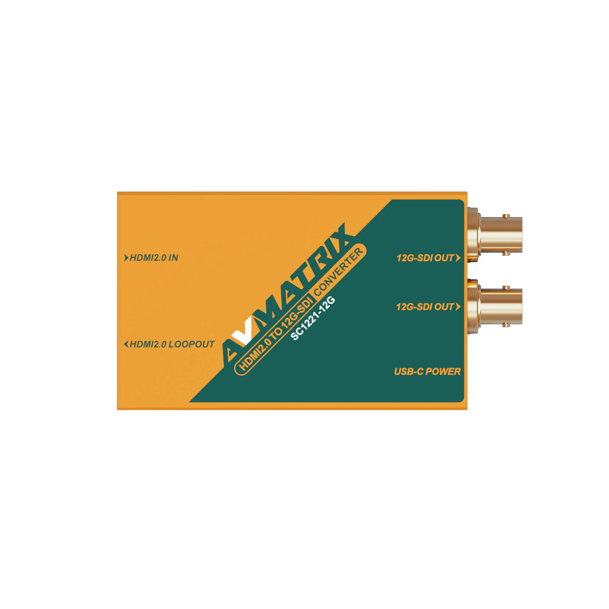 

AVMATRIX SC1221-12G 4K Video Converter For HDMI To Two 12G-SDI Outputs Supports HD/3G/6G/12G-SDI Formats