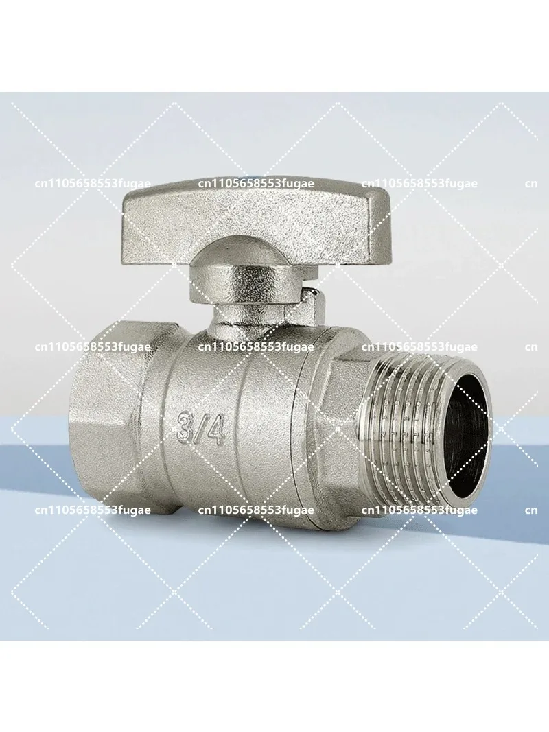 H59 1/4" 3/8" 1" BSPP Female To Male Union Joint Nickel Plated Brass Ball Valve with Butterfly Handle Cold and Hot Water - view 2