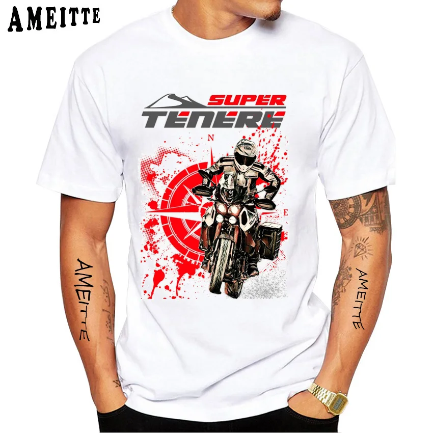 New 2023 Super Tenere 1200 XT Riding Tshirts Summer Men Short Sleeve Adventure Rider Motorcycle T-Shirt Hip Hop Boy Casual Tees