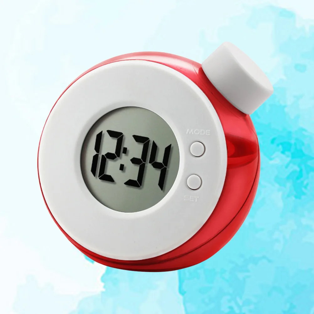 

Water Energy Clock Bathroom Waterproof Timer Alarm Clocks Old Fashion Black Outdoor Operated