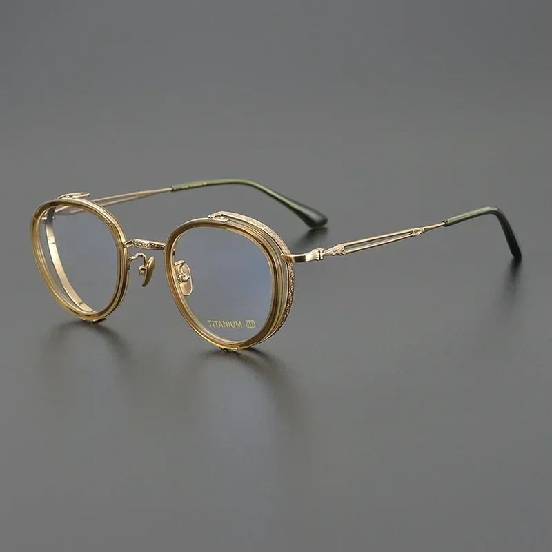 

Exquisite and high-quality design, vintage acetate alloy glasses frame, men's and women's optical myopia, presbyopia prescriptio