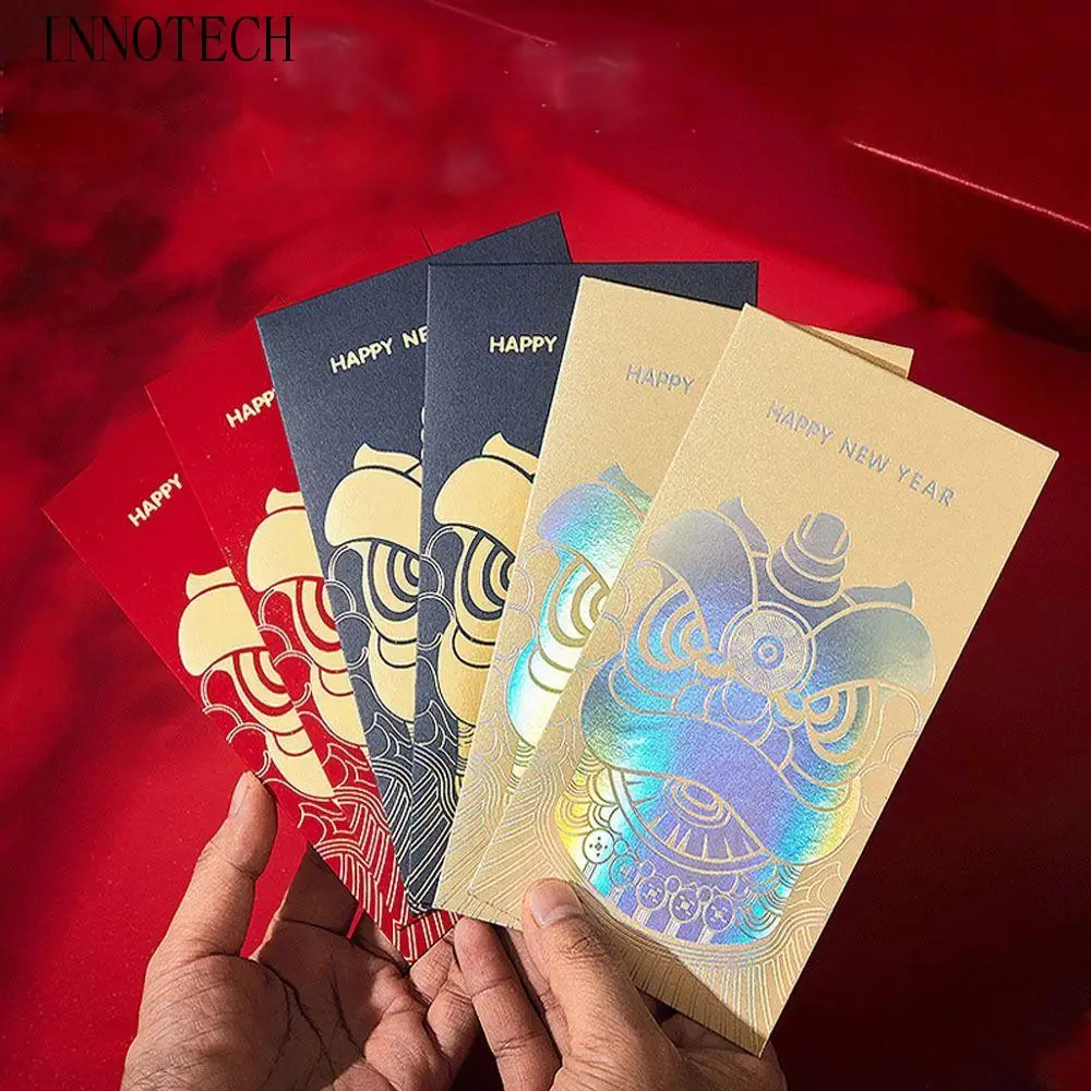 

Chinese Style Dragon Year Red Envelope Funny Stamping Gold Lucky Money Bag Traditional Hongbao New Year Money Red Envelope
