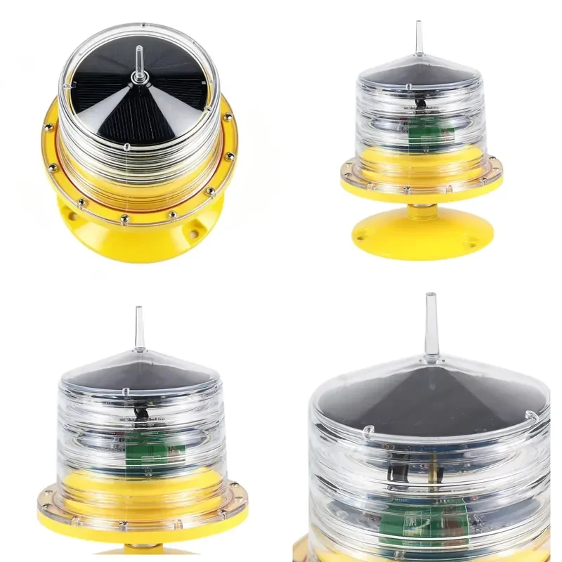 GS-JC/HB Solar Taxiway Edge Light, 20KM Wireless Remote Control Weatherproof Plastic Solar Light for Airport Heliport