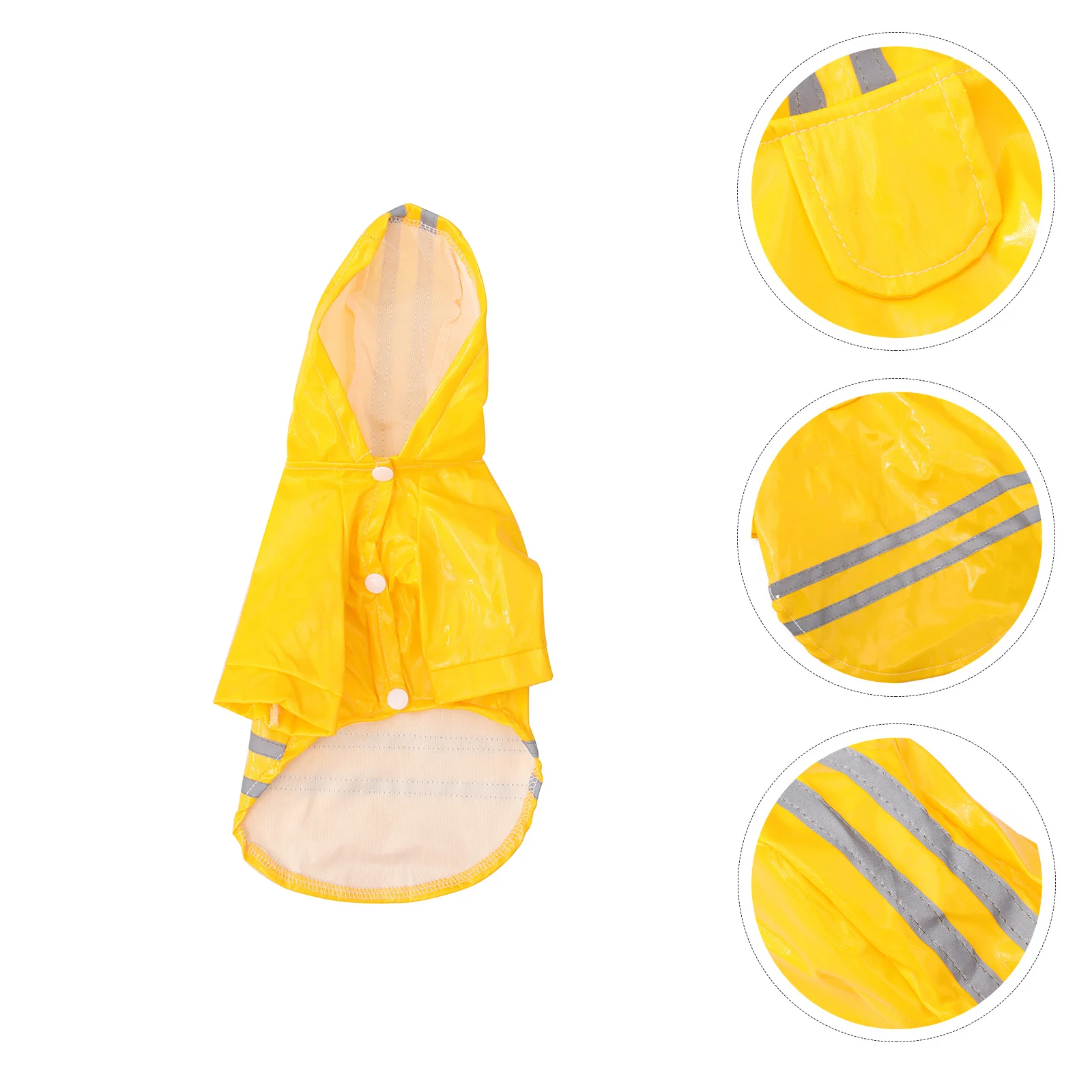 

Rain Jacket Hooded Pet Rain Coat Waterproof Light Reflecting Slicker for Wet Weather Protection M Red