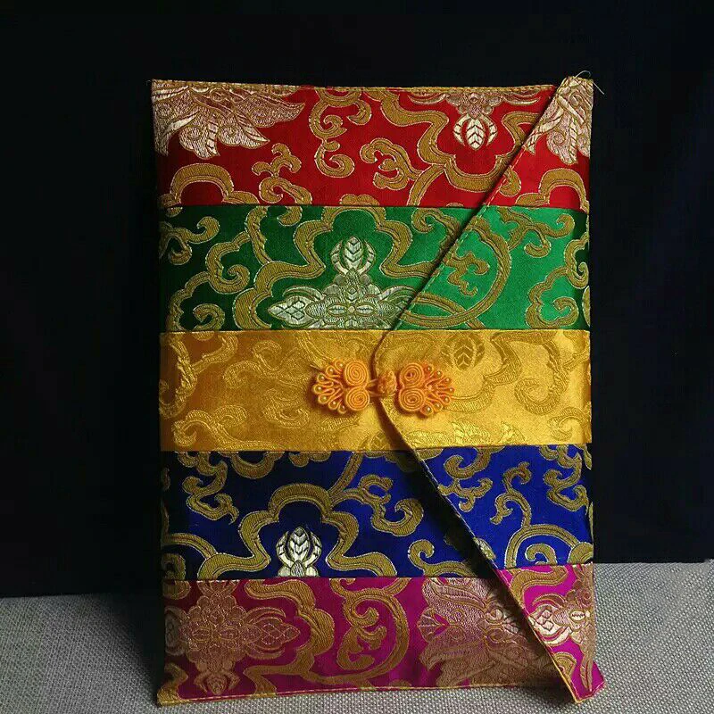 new-five-colored-tibetan-sle-book-bagsacred-text-bagsacred-treasure-bagfabric-bagfor-storing-sacred-textsand-treasures