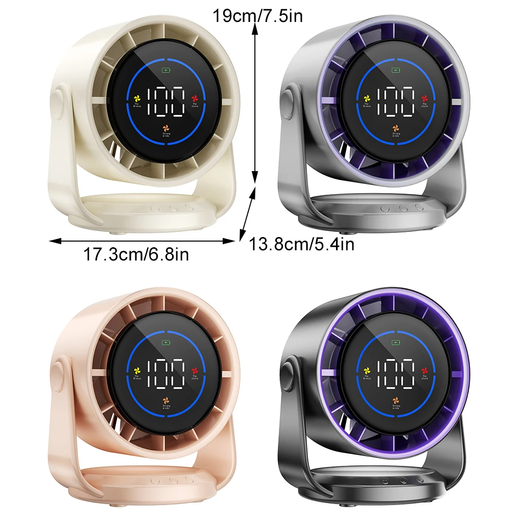充電式ミニファン 長時間持続するパワーで涼しく過ごせます 内蔵4000mAhポリマーバッテリー 静音ファン ピンク