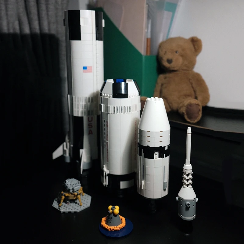 1969PCS Apollo Saturn V Building Blocks 21309 Model Space Rocket Assembly Bricks Toys Birthday Christmas Gifts For Kid Boy Adult