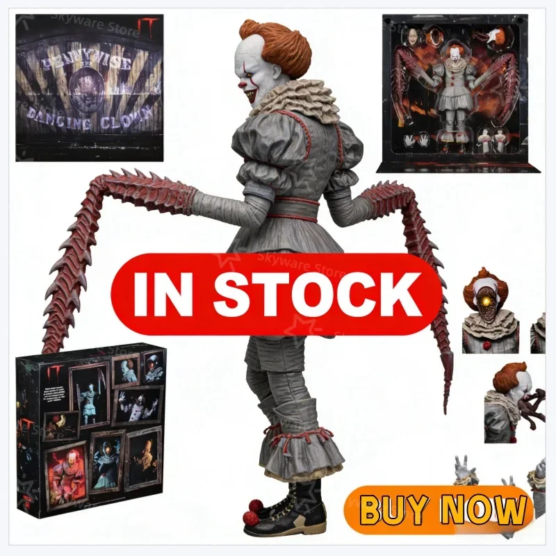 

В НАЛИЧИИ! ХИТ ПРОДАЖ! Фигурка NECA Пеннивайз/Джокер, модель куклы-хоррор, украшение на Хэллоуин, подарок на Рождество/День рождения